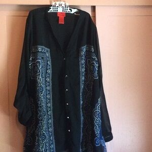 V Cristina -Final Clearance-sheer button front top